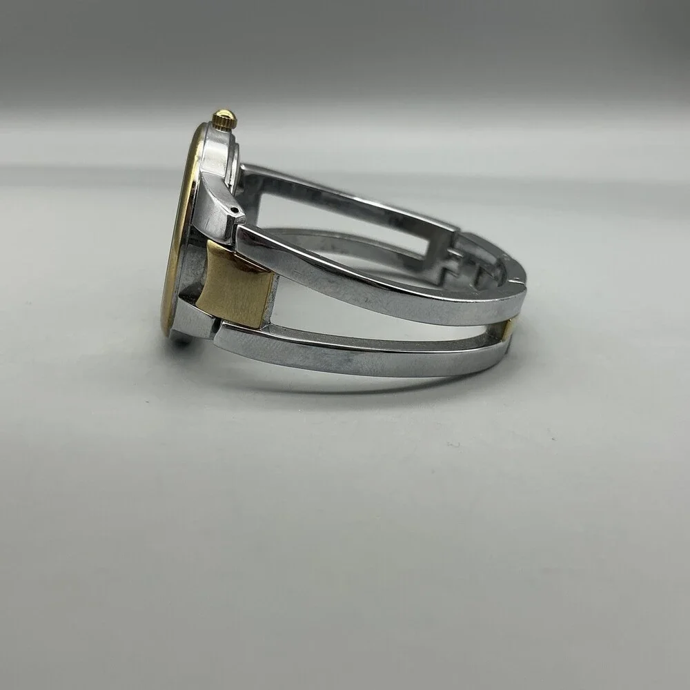 Anne Klein Womens Watch 32mm Champagne Dial Two Tone Diamond New Battery 7.25